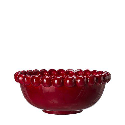 Mary Red Ceramic Planting Bowls, Set of 2