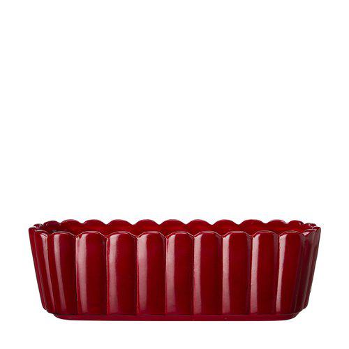 EDNA Red Oval Planter