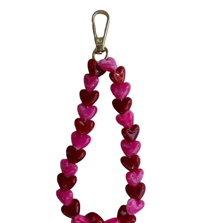 Big Heart Phone Cord ¦ Pink &amp; Red