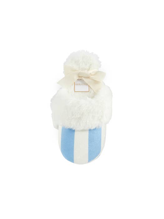 HELENA STRIPE SLIPPERS,SKY