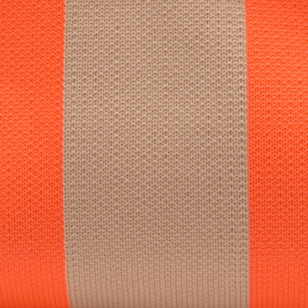 TAN &amp; ORANGE Stripe Clutch Bag
