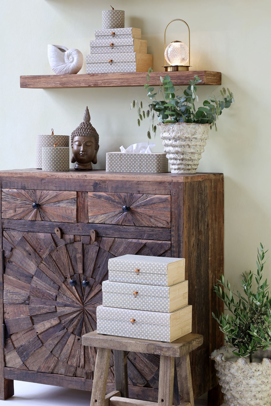 Amilly Box in bamboo set of 3