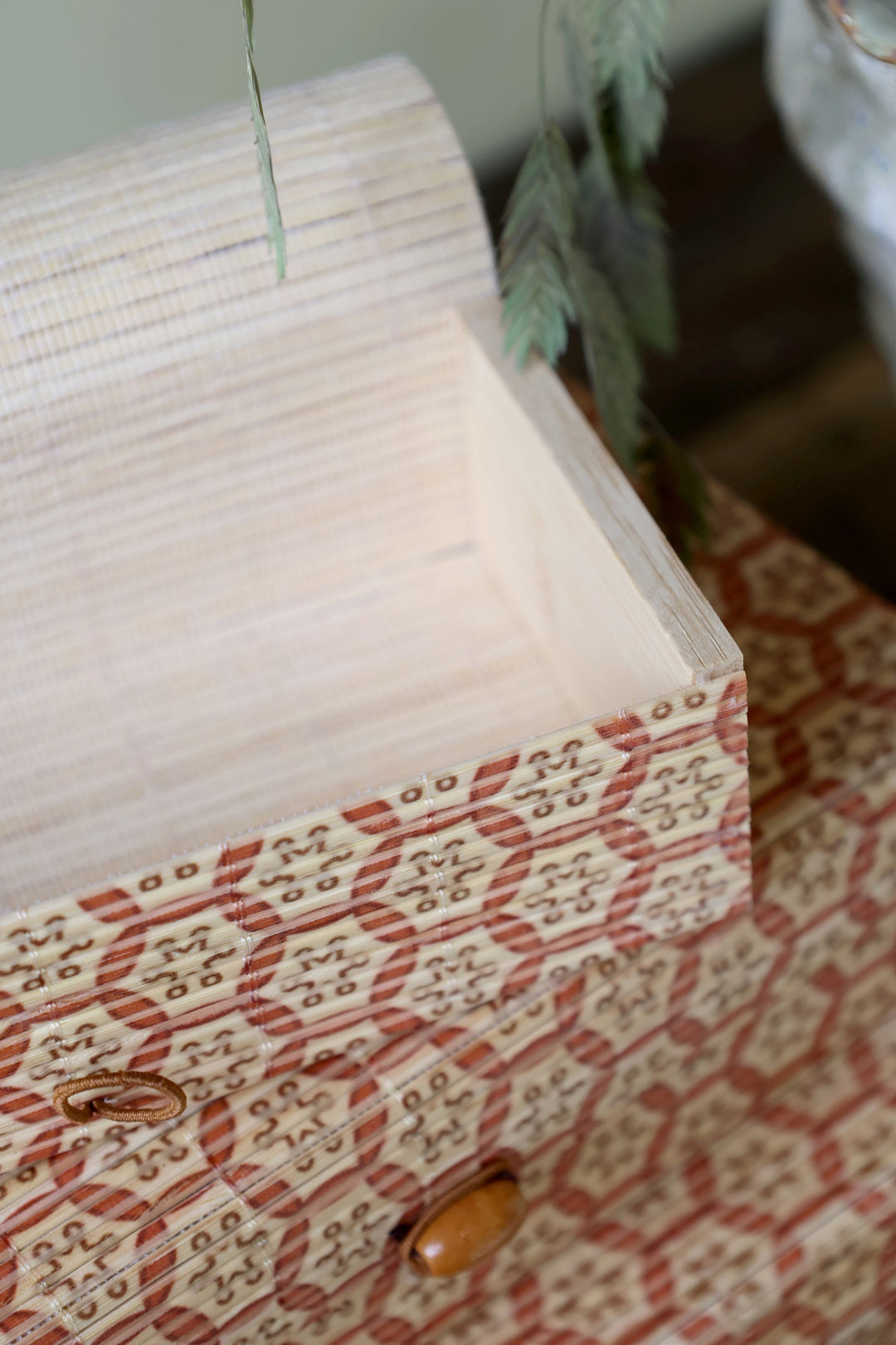 Amilly Coral Box in bamboo set of 3