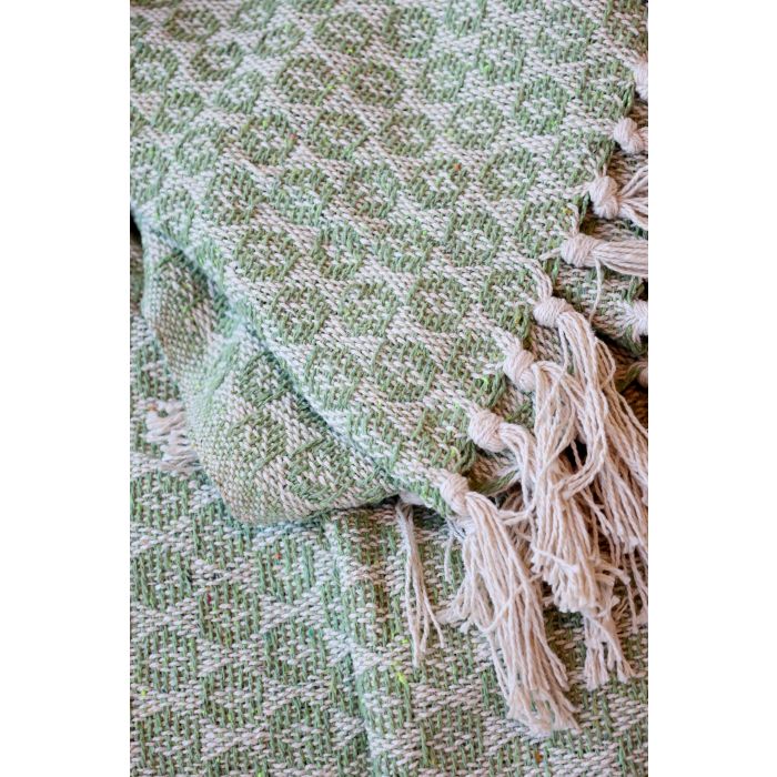 Aix Sage cotton throw