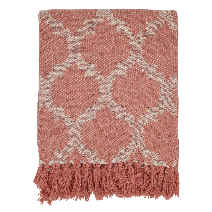 Aix Rasberry cotton throw