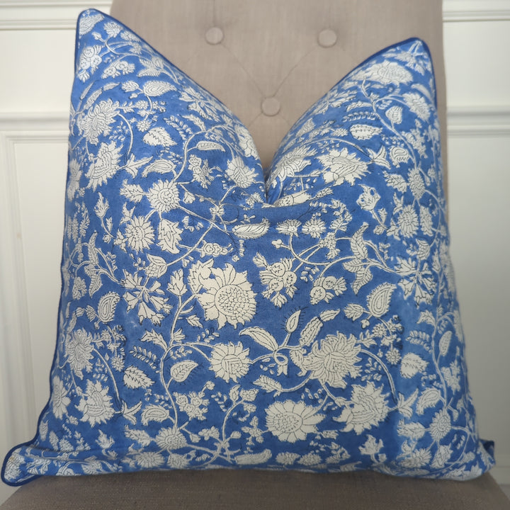 Kirsty Blue Cushion Cover-Cushion Covers-LNH Edit