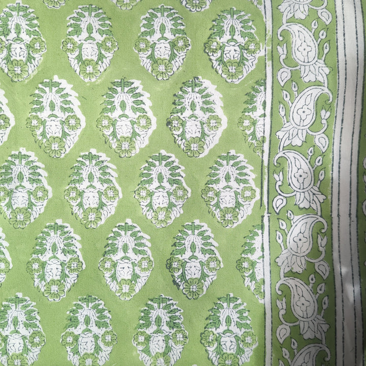 Pia Rectangular Green Tablecloth-Tablecloths-LNH Edit
