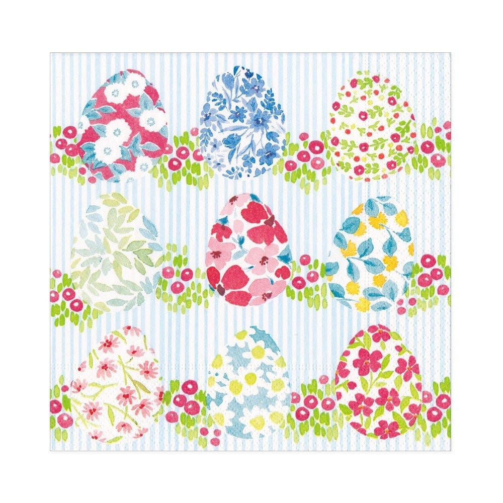 Floral Easter Egg Cocktail napkins-Paper Napkins-LNH Edit