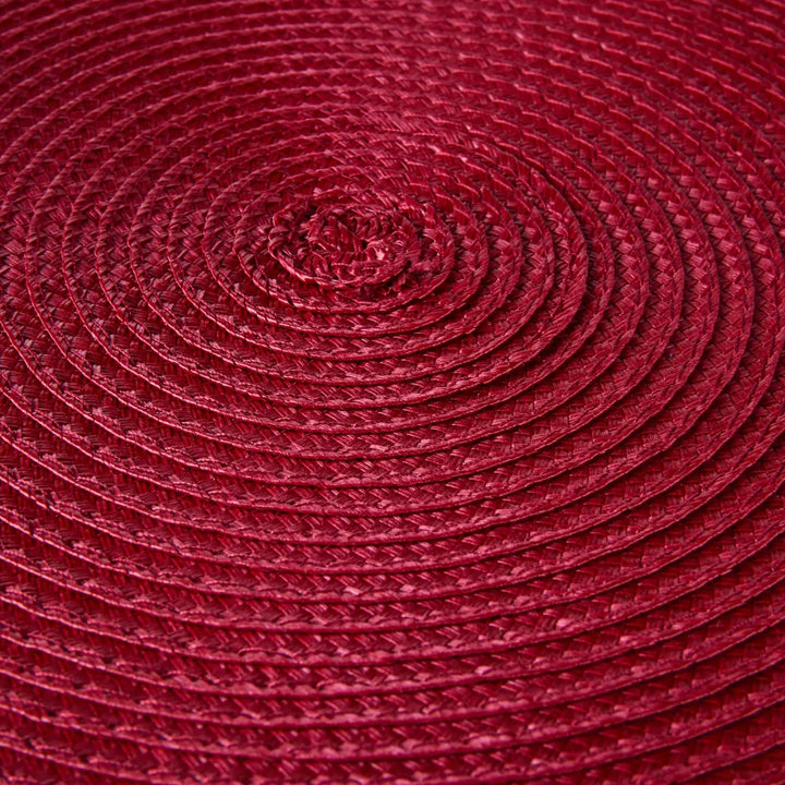 Round Braided Placemat Bordeaux, Set of 4