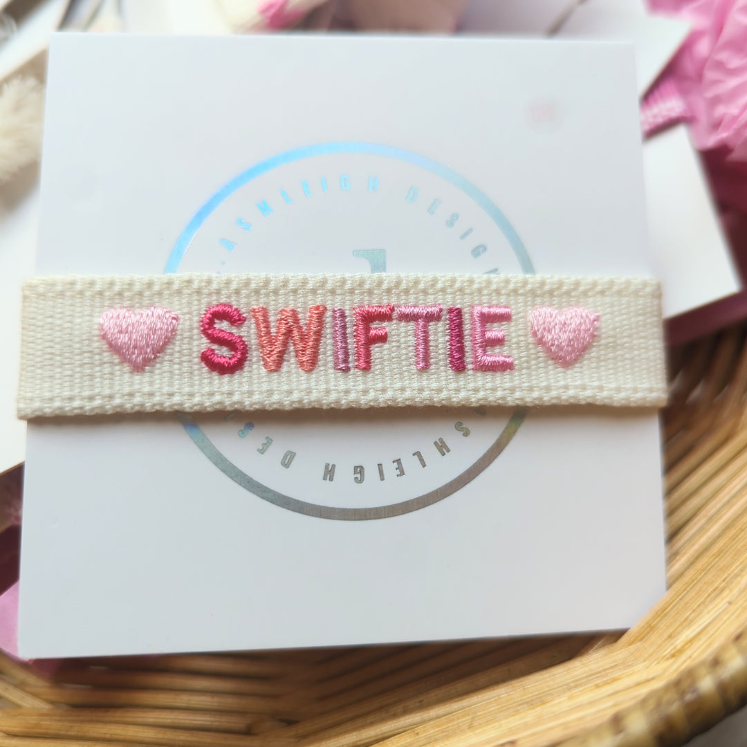 Kids Cream Swiftie Woven Bracelet