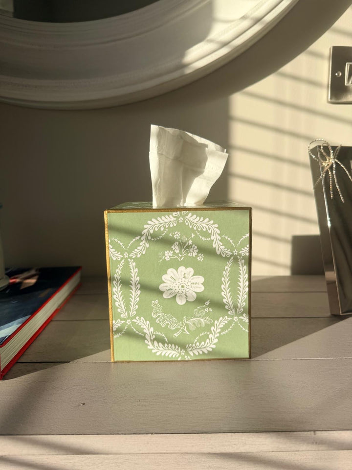 Sage Provencial Tissue Box Cover