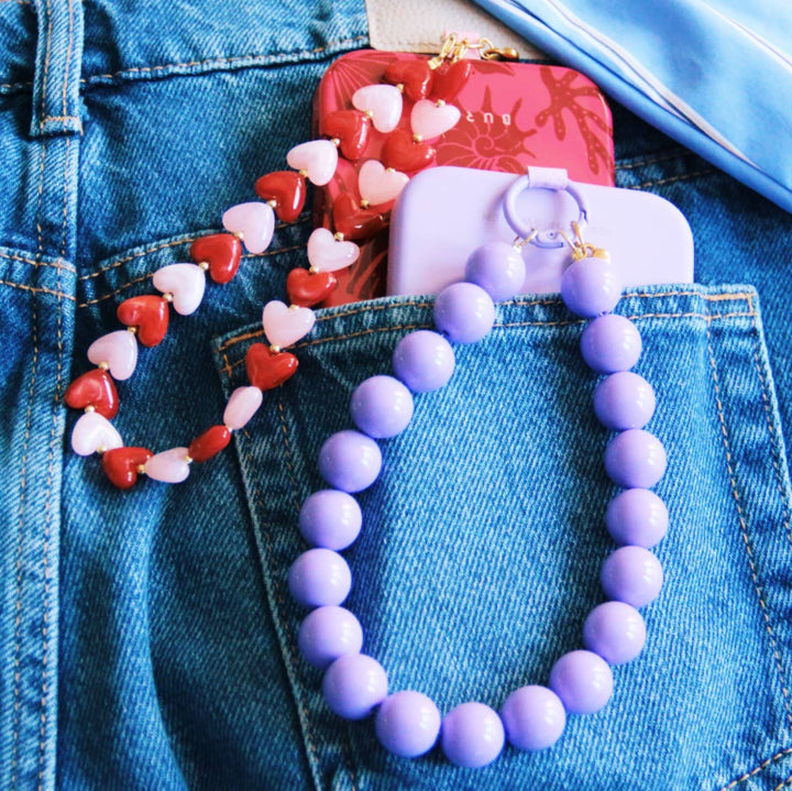 Phone cord beads XXL - lilac
