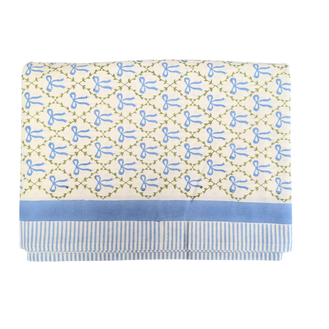 Elizabeth Blue Rectangle Tablecloth-Tablecloths-LNH Edit