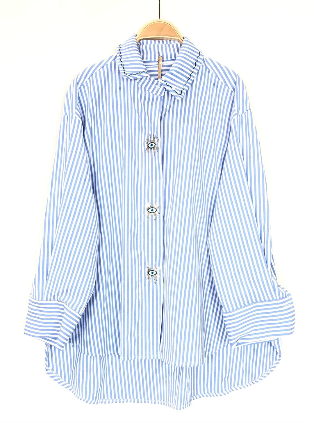 Striped Blue & White Shirt--LNH Edit