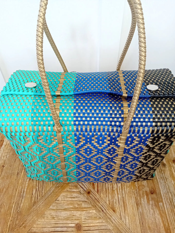 Handwoven Folded Flap Style bag-Tote Bags-LNH Edit