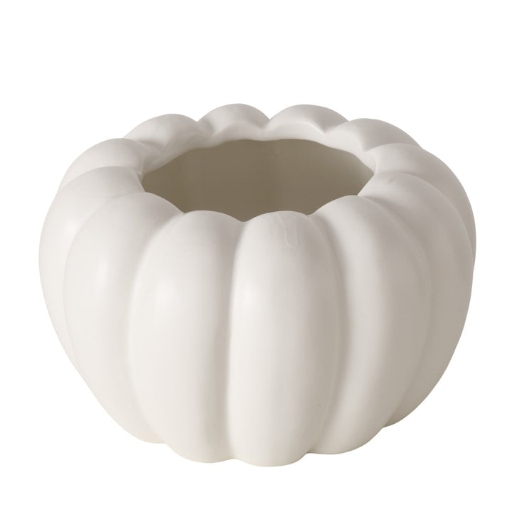 White  Ceramic Pumpkin Vase