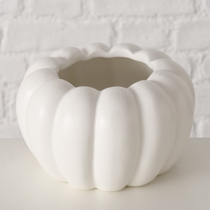 White  Ceramic Pumpkin Vase