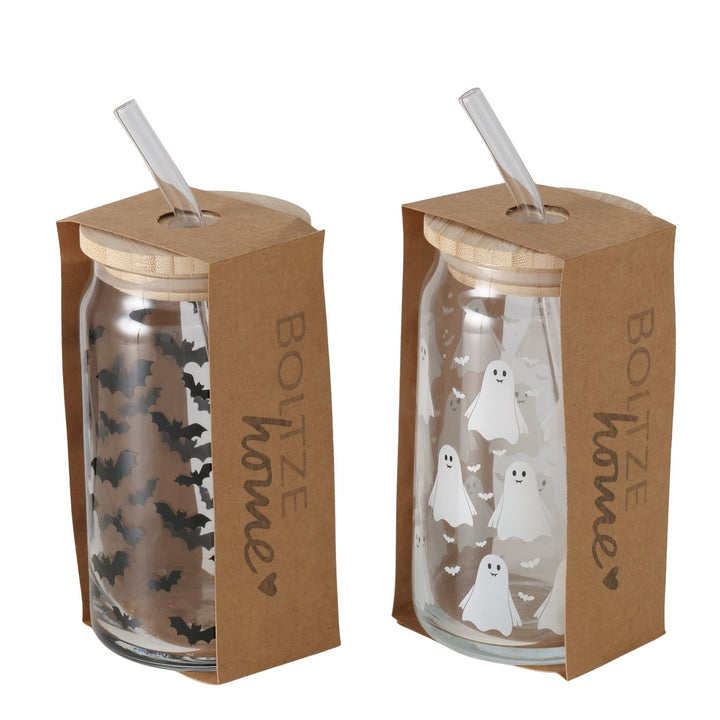 Party Ghostie Glass with Straw