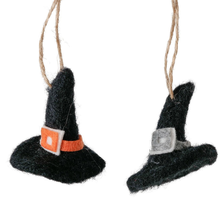Witches Hat Hanging Decoration , Set of 2