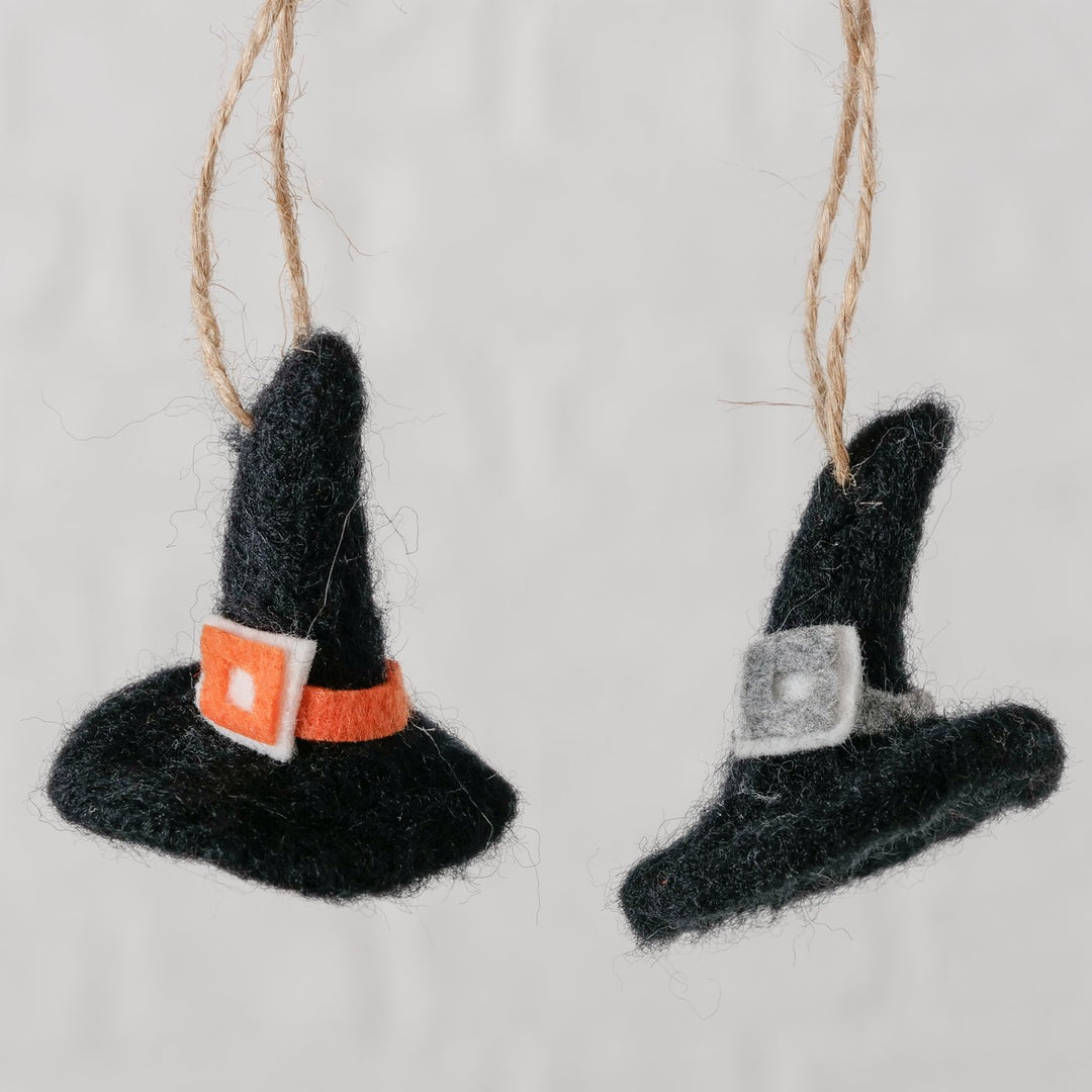 Witches Hat Hanging Decoration , Set of 2
