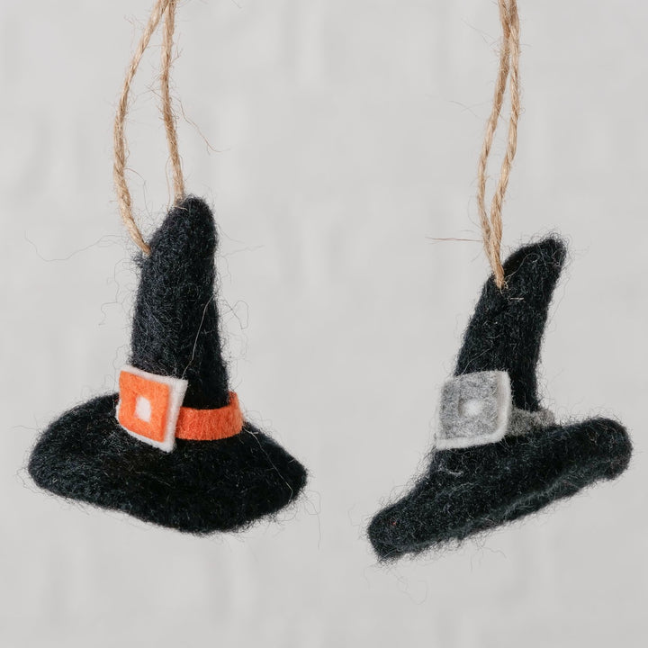 Witches Hat Hanging Decoration , Set of 2