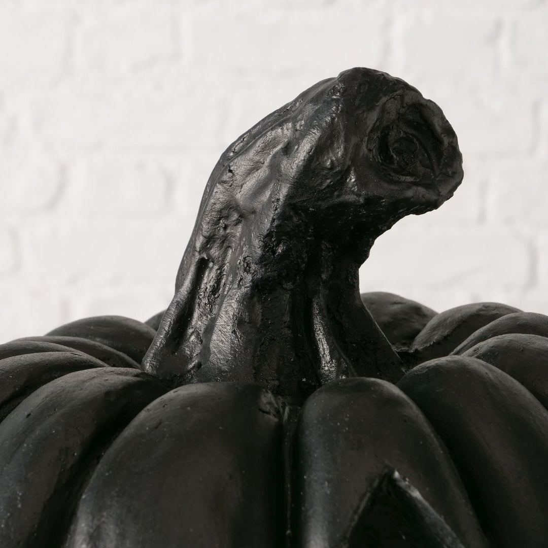 Large Black handpainted ceramic Pumpkin