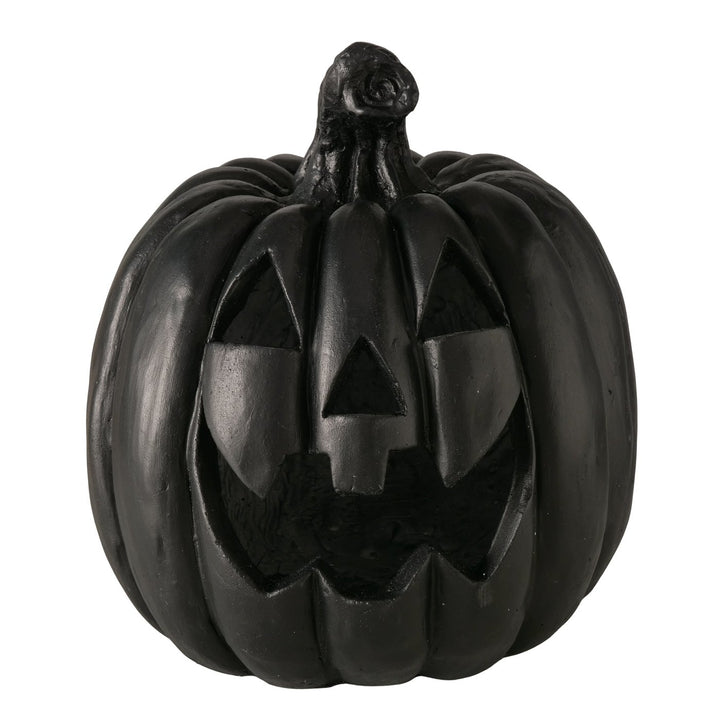 Large Black handpainted ceramic Pumpkin