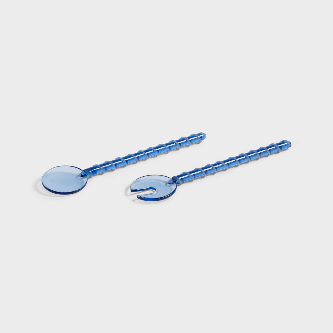 Salad server sling blue