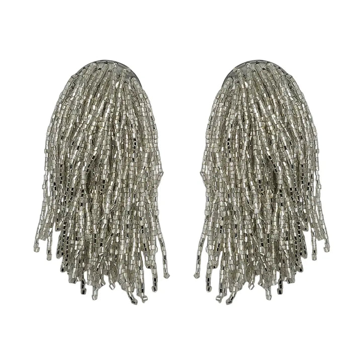 Small Silver Multi Drape Earrings