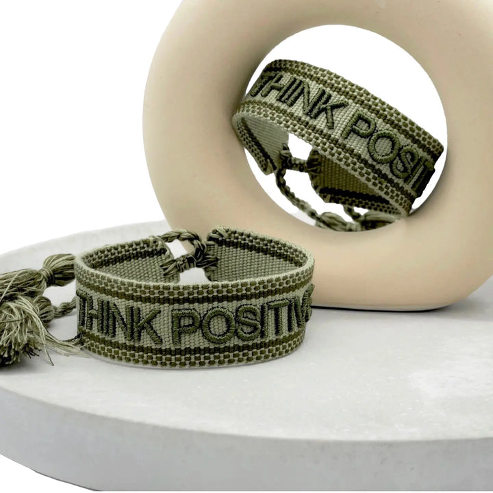 Think Positive Woven Bracelet