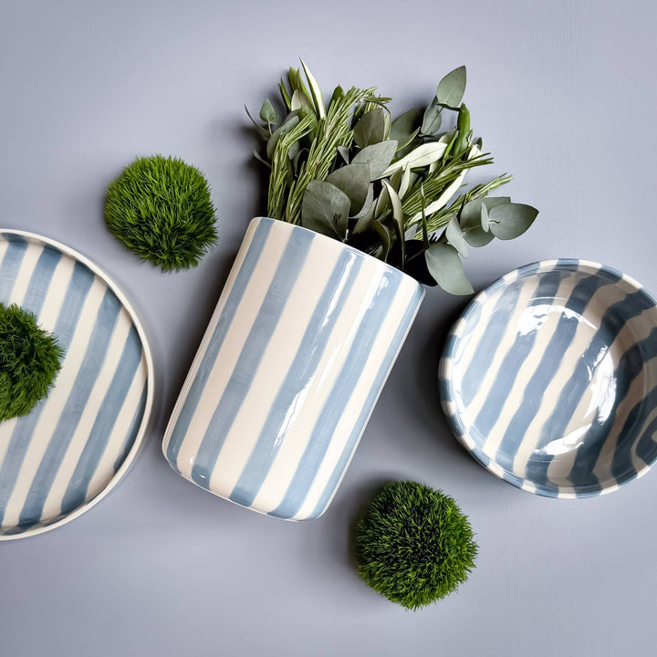 Vase Stripes - morning azzurro