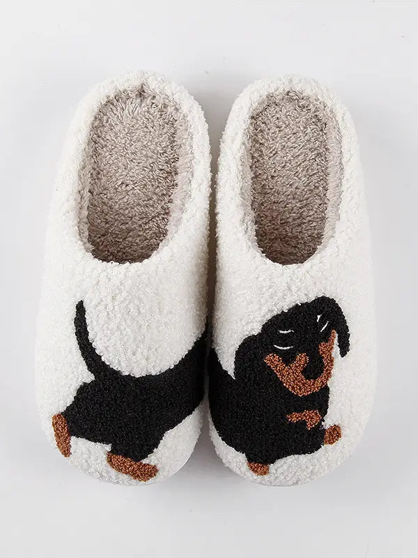 Dachshund Fluffy Slipper