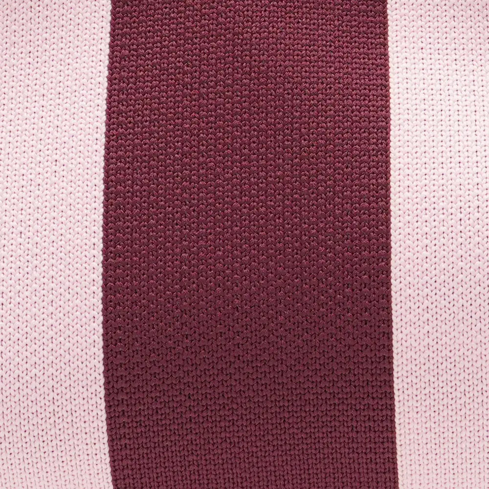 BURGUNDY &amp; PALE PINK Stripe Clutch Bag