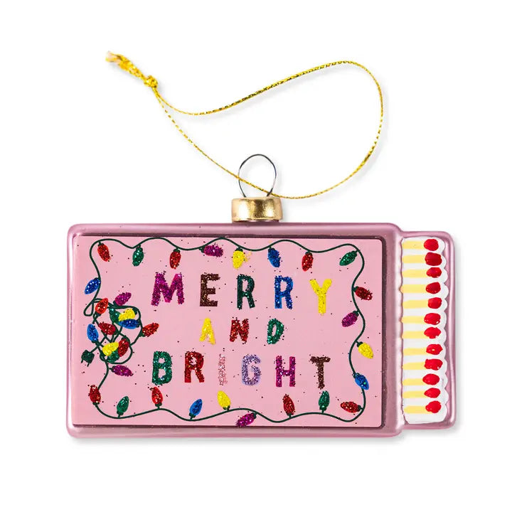 Matchbox Ornament - Merry & Bright