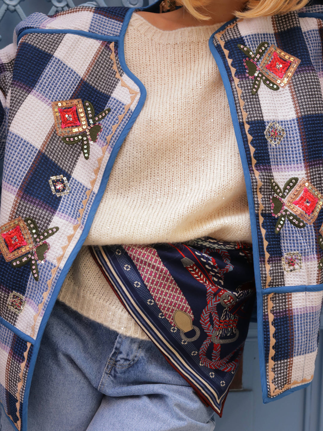 Embroidered Shimmer Jacket