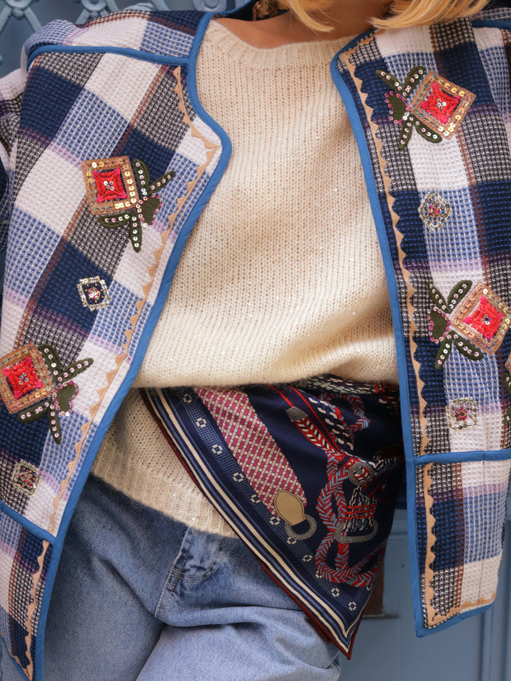 Embroidered Shimmer Jacket