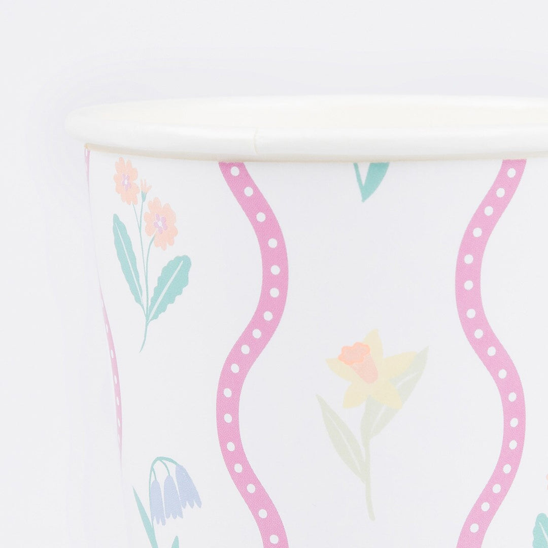 Bloomsbury Floral Pattern Cups (x 8)