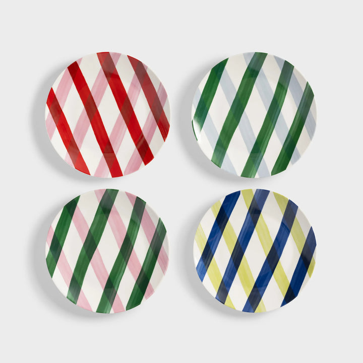 Medium Christmas bliss plates  set of 4