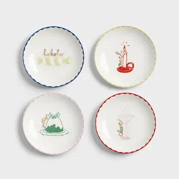 Small Christmas bliss plates  set of 4