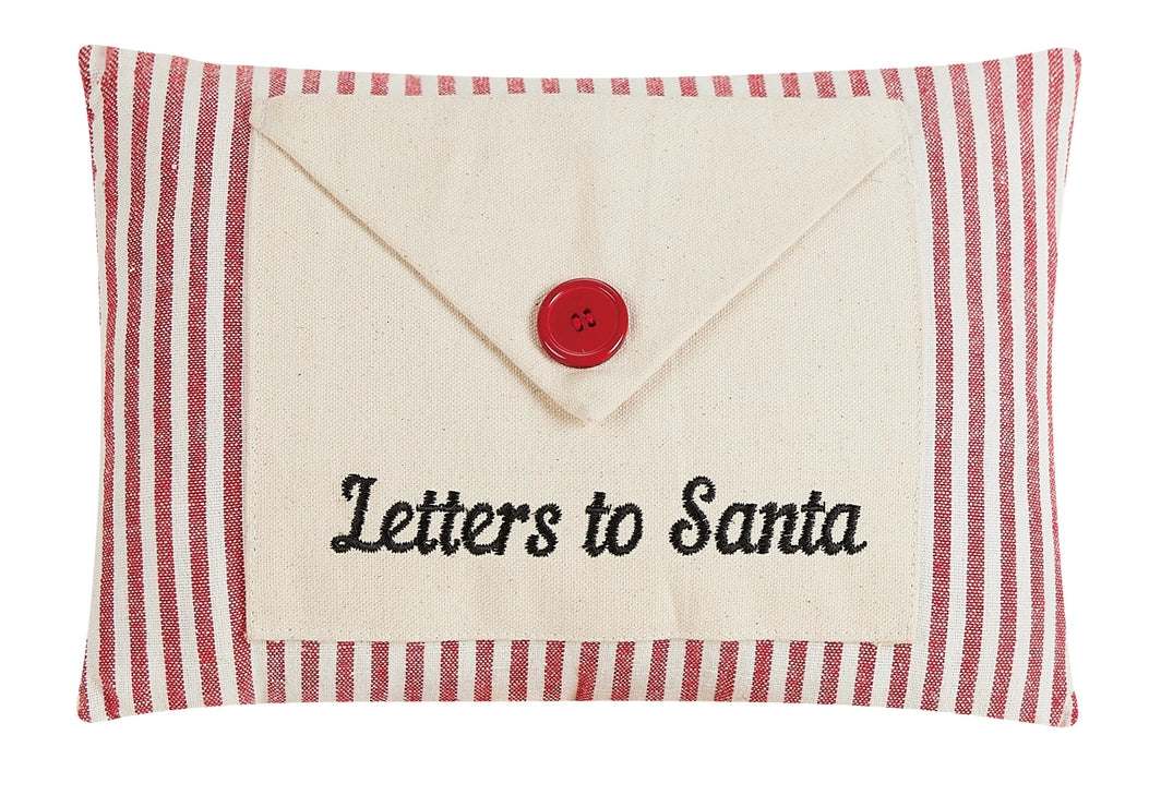 Letter To Santa Embroidered Words W/Button