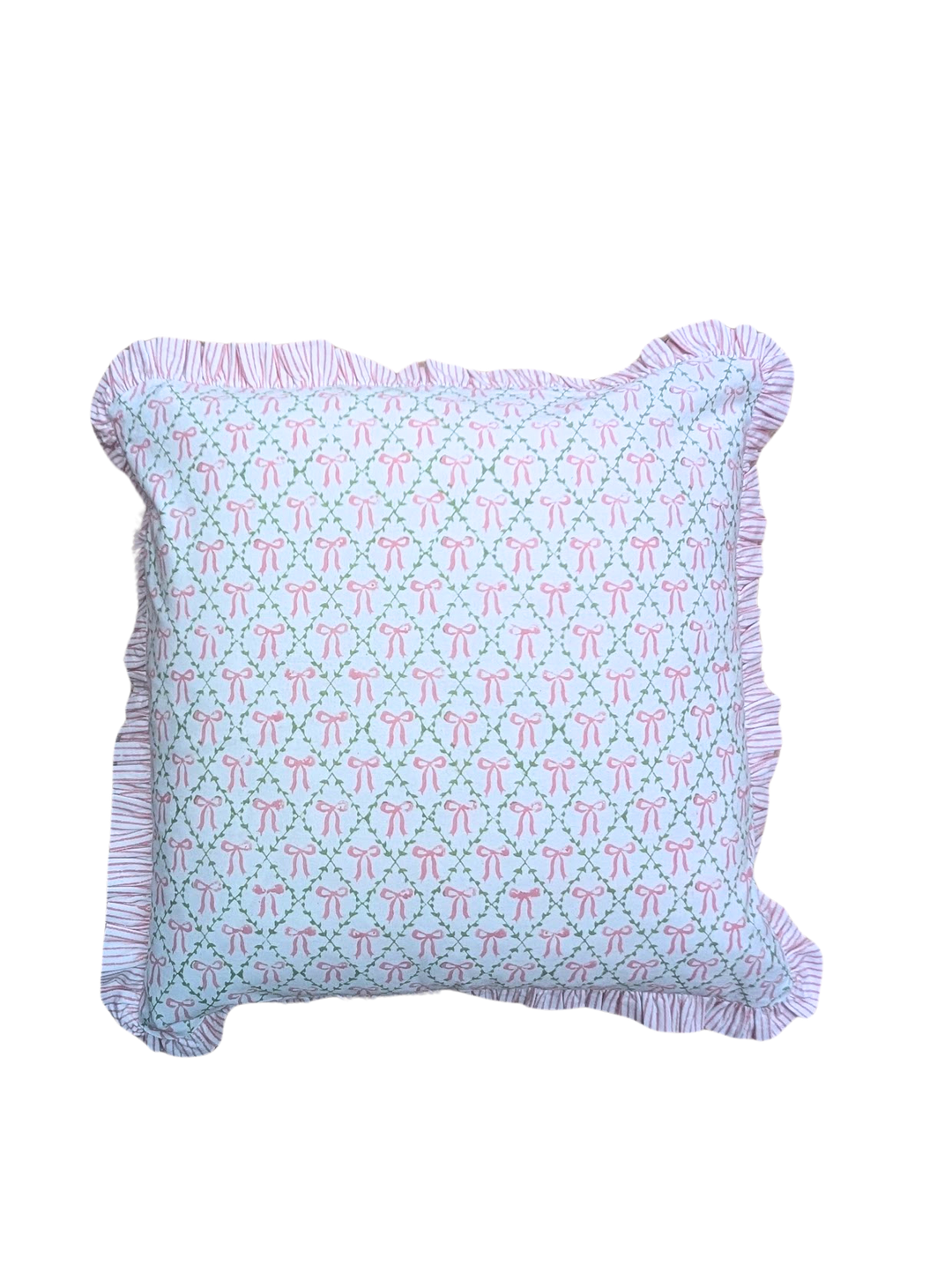 Elizabeth Pink Frill Cushion Cover-Cushion Covers-LNH Edit