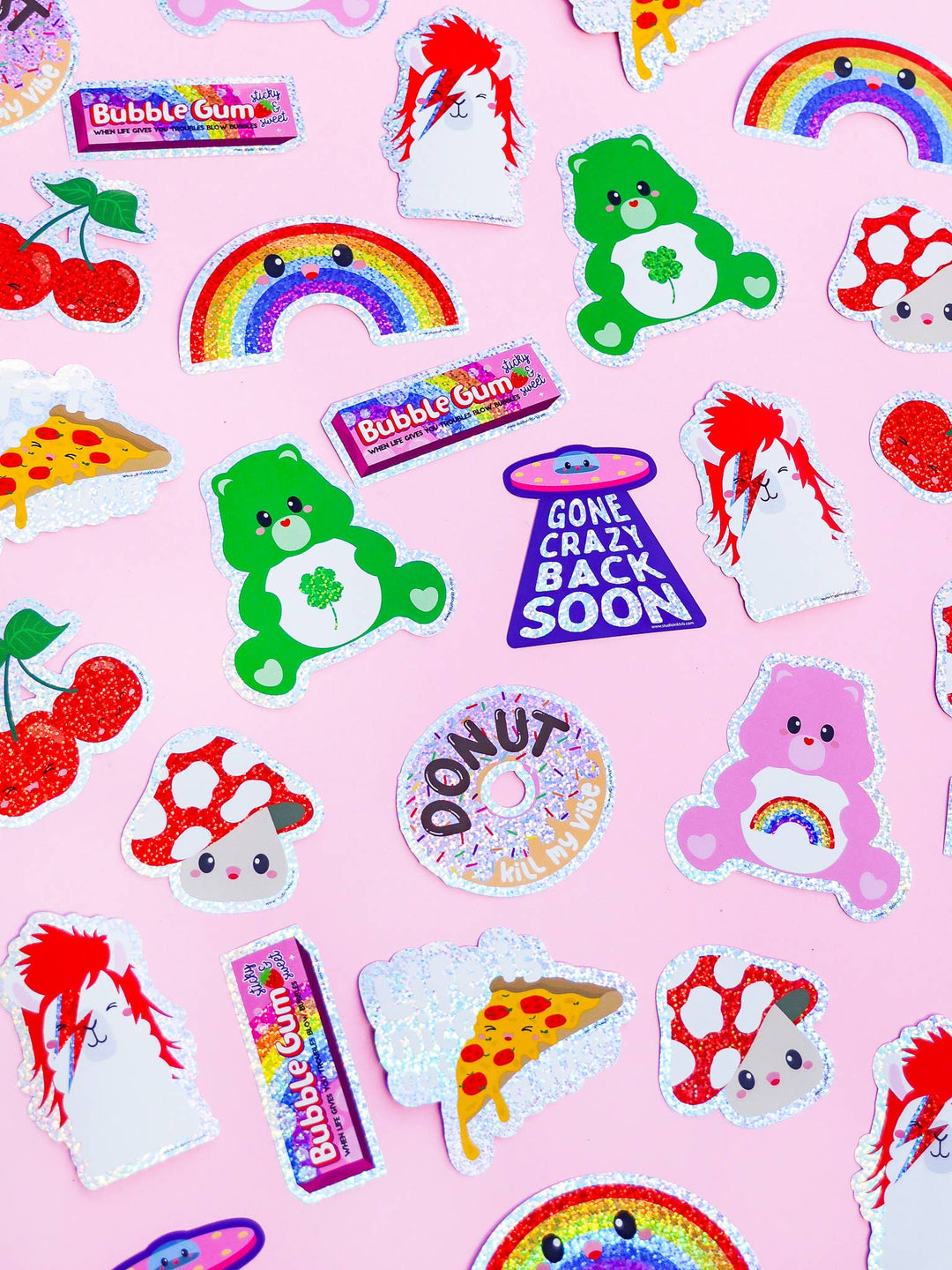 Glitter sticker Bubblegum