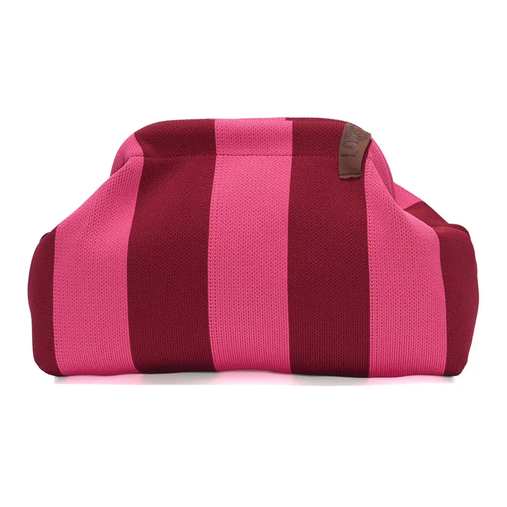 RASPBERRY Stripe Clutch Bag