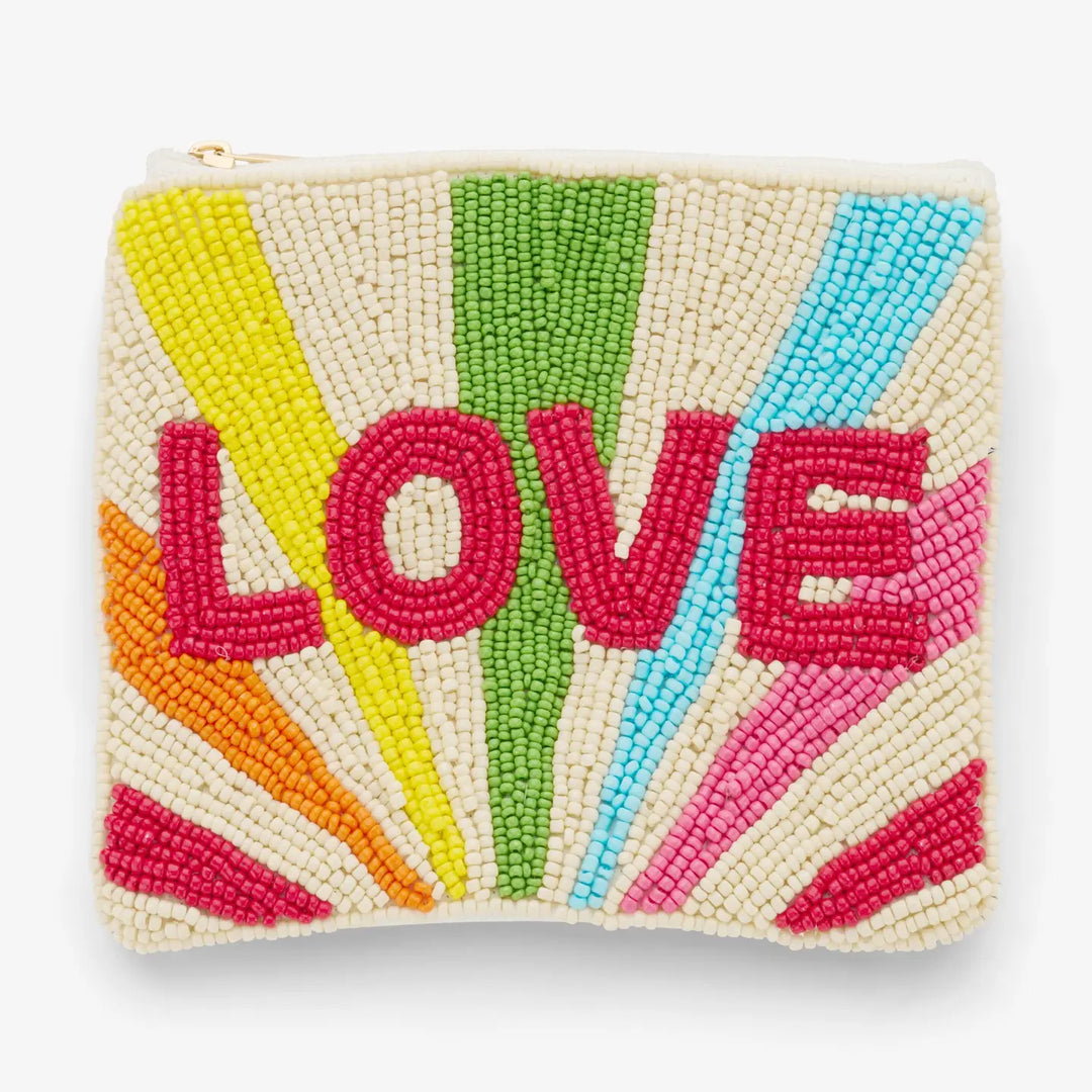 Love Beaded Pouch