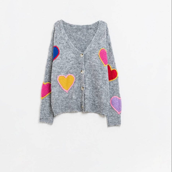 Grey Heart cardigan