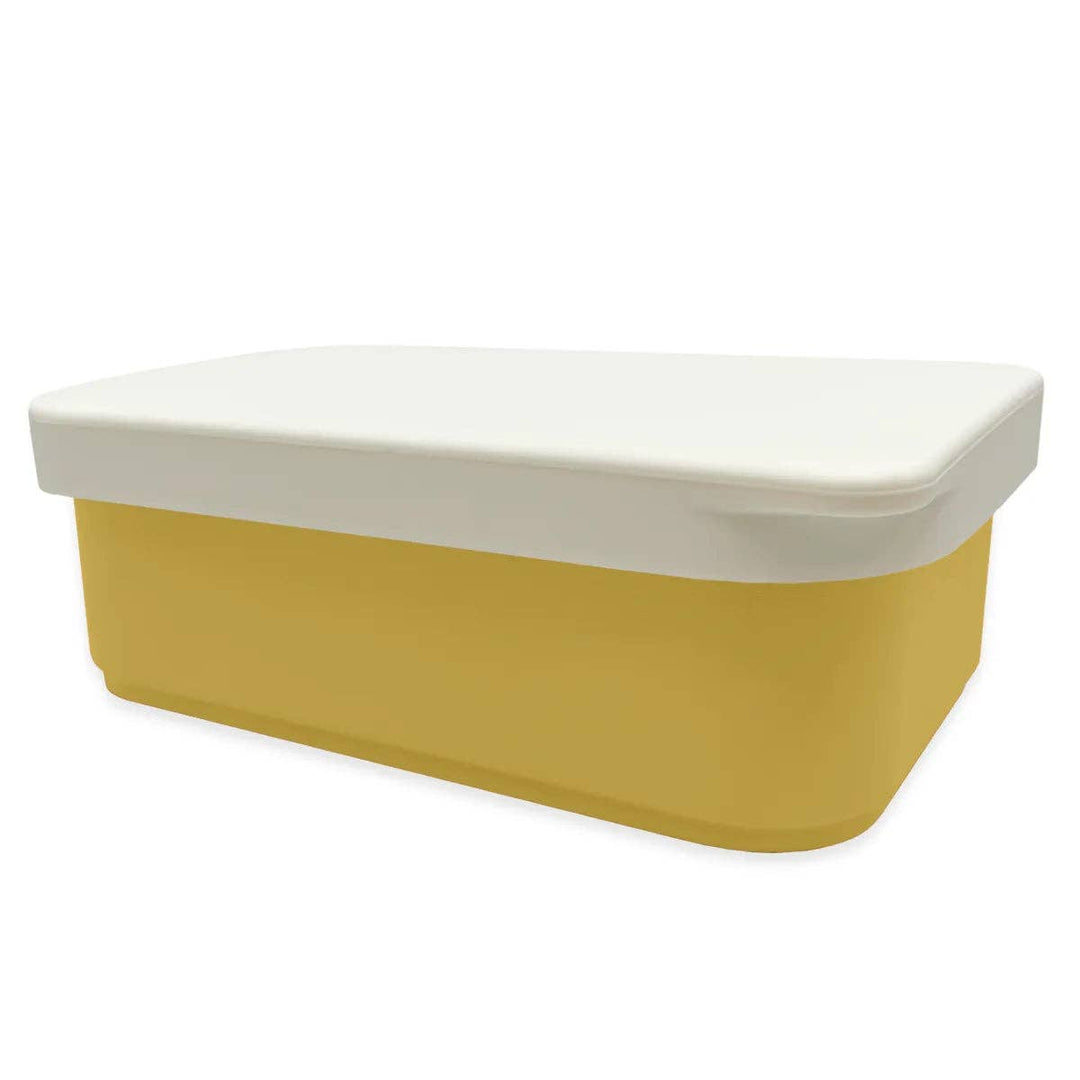 Pre order Stainless steel lunchbox with silicone lid: Yellow--LNH Edit