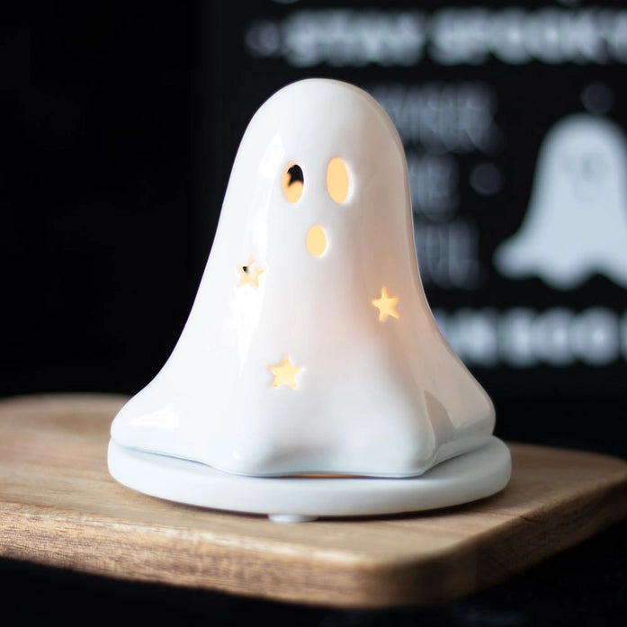 Ceramic Ghost Tealight and Incense  Holder