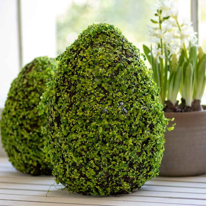 Large Topiary Egg Decor 9.8 x 15"-Home Storage-LNH Edit