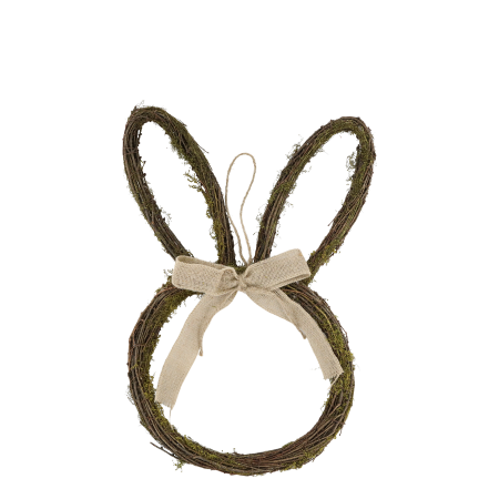 Braided rabbit hanging decoration large