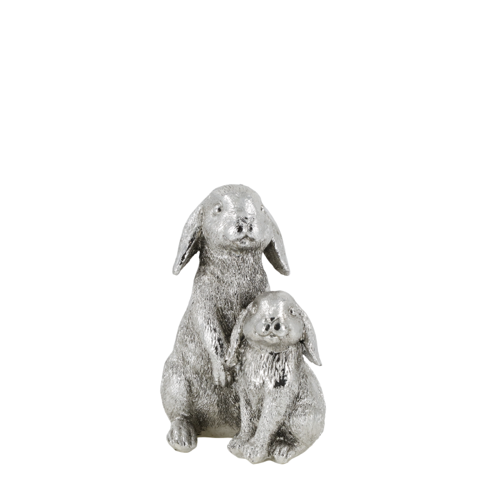 Antique silver rabbits